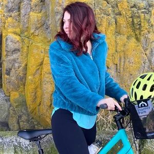 Primark Teal Fuzzy Jacket